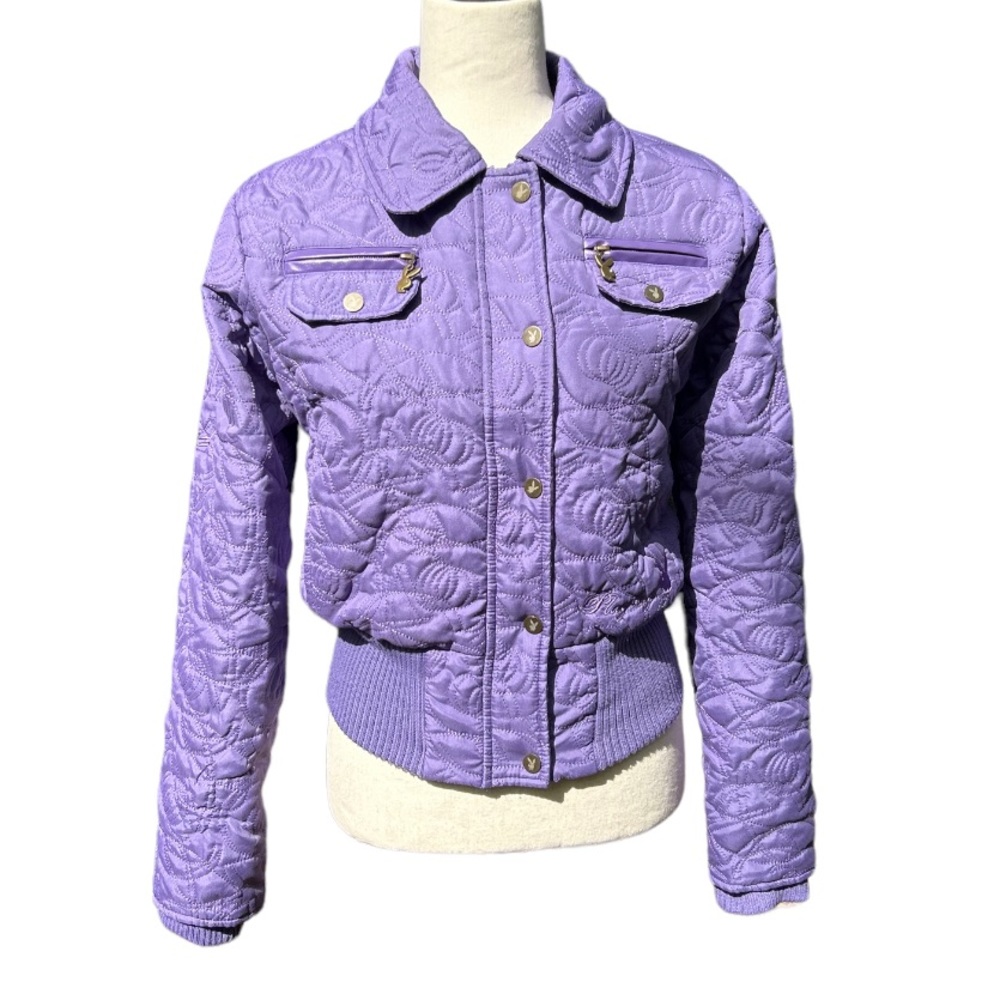 Vintage Playboy Purple Bomber Jacket Size Medium